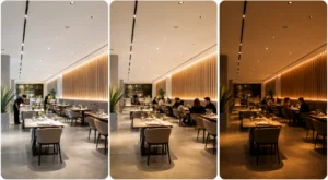2.4GHz wireless lighting control application for restaurant and cafe - SOLUXLED restaurant lighting solution
